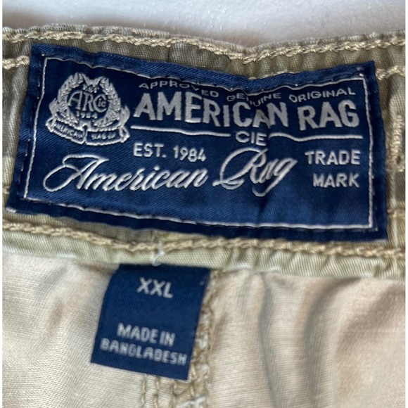 American Rag Drawstring Patchwork Khaki Straight Leg Pants, Size XXL - Picture 6 of 8